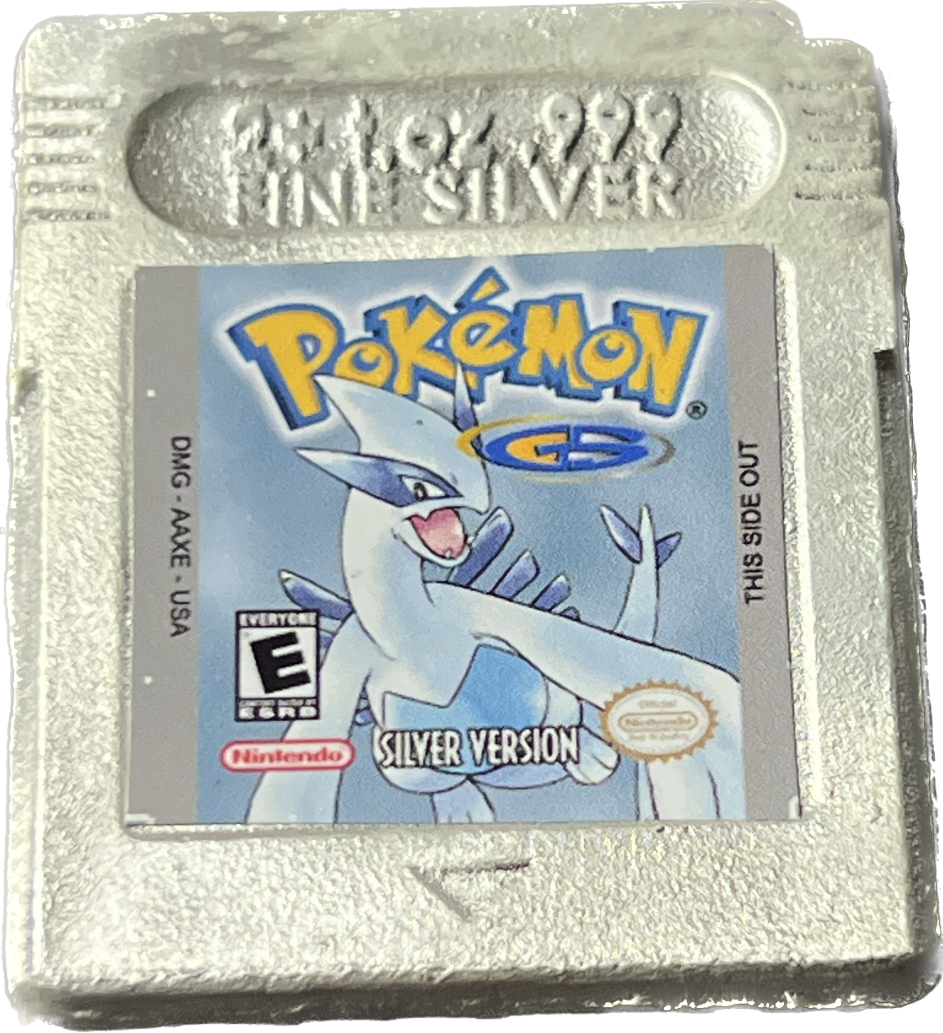 2.4 OZ SILVER POKEMON Nintendo Cartridge Pour **BIN for $185**