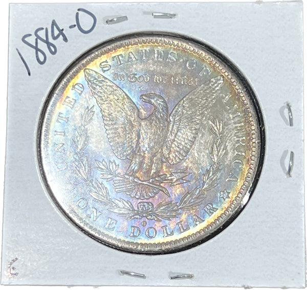 1884 O NEON Iridescent Purple/Blue REV & Blue/Golden Toned OBV Morgan Silver DOLLAR BUY IT NOW!!! Click Full Details to BUY!!