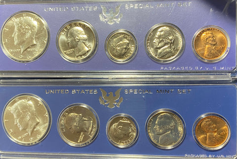 1967 & 1966 5 Coin US Special Mint Proof Set w 40% SILVER!!