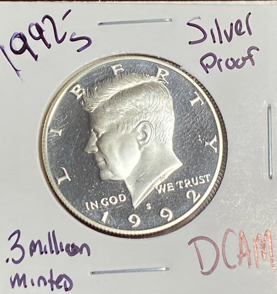1992 San Francisco 90% Silver Proof DCAM Kennedy Half Dollar **FREE SHIPPING** Click Full Details to BID!!