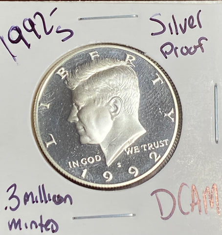 1992 San Francisco 90% Silver Proof DCAM Kennedy Half Dollar **FREE SHIPPING** Click Full Details to BID!!