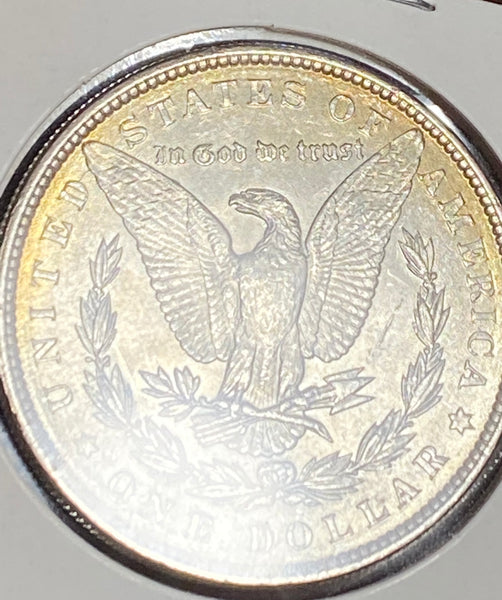 1887 P BLUE MID END Toned MS GRADE Morgan Silver DOLLAR **FREE SHIPPING**