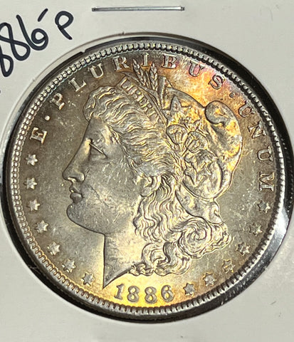 1886 P GOLDEN RAINBOW OBVERSE HIGH GRADE MORGAN **FREE SHIPPING** Click HERE TO BUY it NOW!!