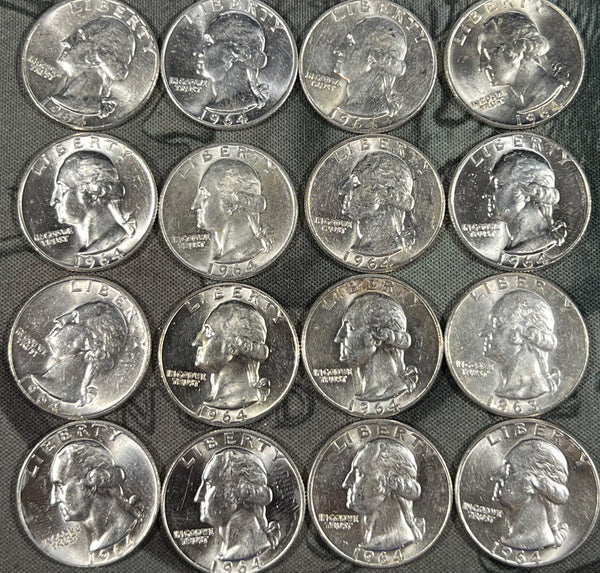 1964 P or D Brilliant UNCIRCULATED 90% Silver Quarter **Free Shipping** **BUY IT NOW**. {{only 10 left @  8.11.22}}