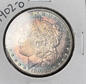1902 O BLUE BULLSEYE BOTH SIDES SUPER TONER MORGAN Silver Dollar **FREE SHIPPING** BUY it NOW!!