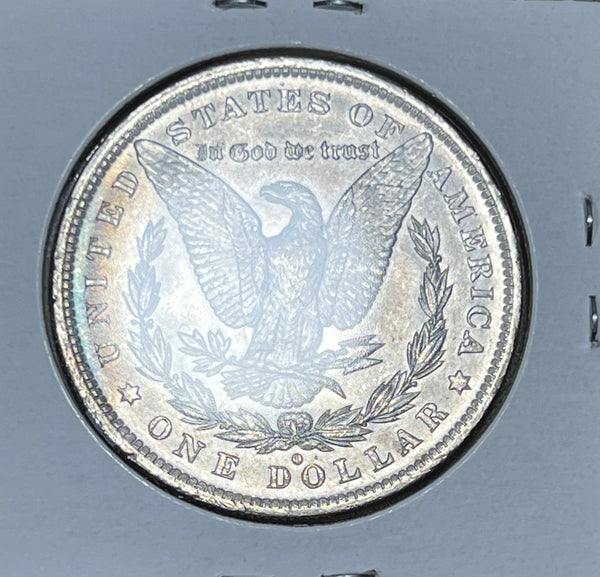 a) 1884 O PL Rainbow into Dark TONE OBV CRISP REV Morgan Silver Dollar  **Free Shipping** BUY IT Now!!!