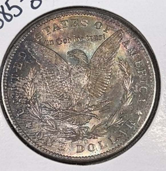 1885 O *PL* Rainbow REV SUPER CLEAN OBV TONER Morgan SIlver Dollar  **Free Shipping** BUY IT Now!!!