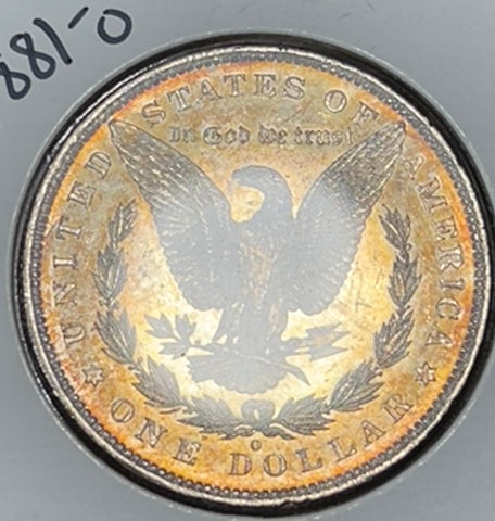 1881 O SEMI-KEYDATE *PL* Rainbow OBV & *PL* GOLD Patterned REV TONER MORGAN **FREE SHIPPING** BUY it NOW!!