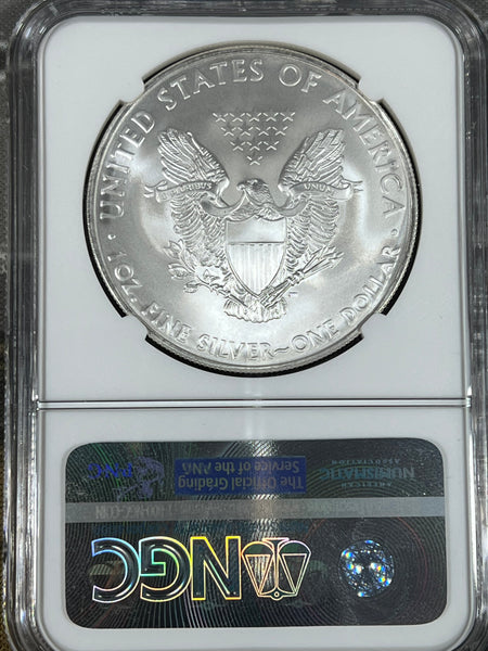 2010 AMERICAN SILVER EAGLE Ms69 NGC NEAR PERFECT COIN!!  **FREE SHIPPING** Click MORE DETAILS to BID!! Bid Starts @ $55
