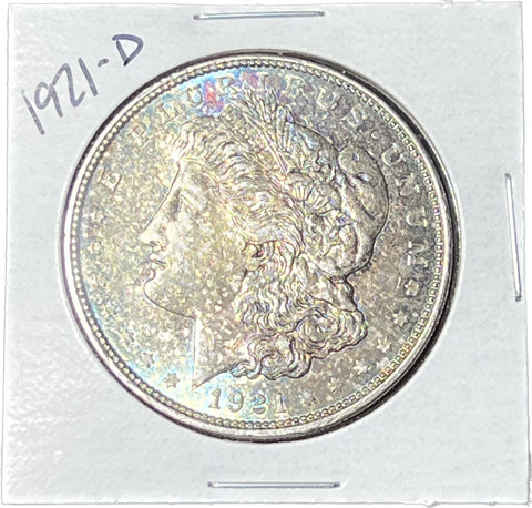 1921 D BLUE/PURPLE OBV & ORANGE REV Morgan Silver DOLLAR BUY IT NOW!!! Click Full Details to BUY!!