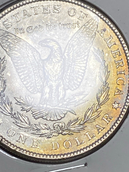 1887 P Crescent Gold/RED Toned MS GRADE Morgan Silver DOLLAR **FREE SHIPPING**