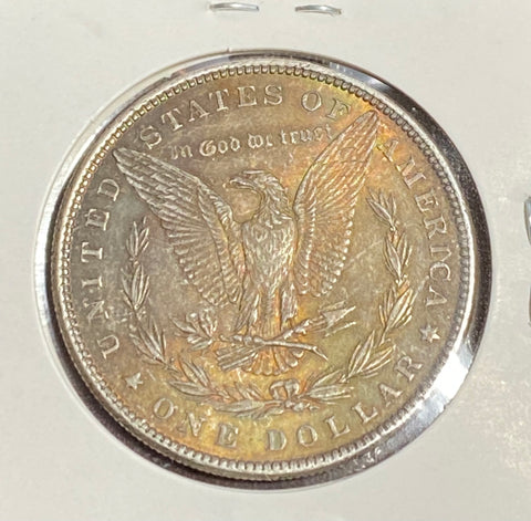 1882 P **PROOF LIKE OBV** MID END RAINBOW TONED REV MS GRADE MORGAN **FREE SHIPPING**