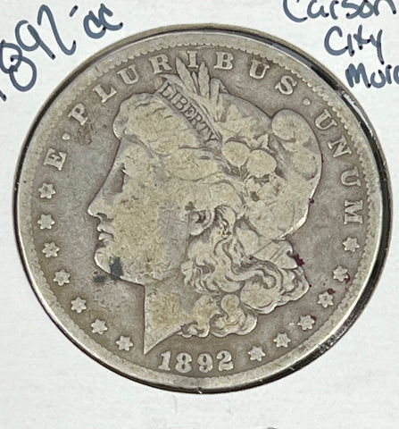 1892 CARSON CITY "CC" Morgan Silver Dollar GREAT CONDITION *ICONIC CARSON CITY* **FREE SHIPPING** BUY IT NOW!!!