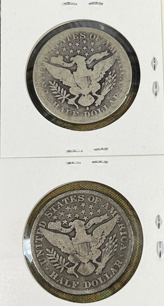 (2) BARBER Half Dollar LOT 1894 P  & 1894 S Barber Half Dollar *G-VG Slider* **Free Shipping** CLICK HERE TO Bid!!!