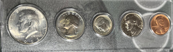 1965 P GEM/BU 5 COIN MINT SET in Whitman Holder **TONED QUARTERS AND DIME** **Free Shipping** CLICK FULL DETAILS TO BID!!