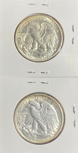 (2) WALKING LIBERTY HALF DOLLARS BU+ Condition (1) 1944 S & (1) 1946 S