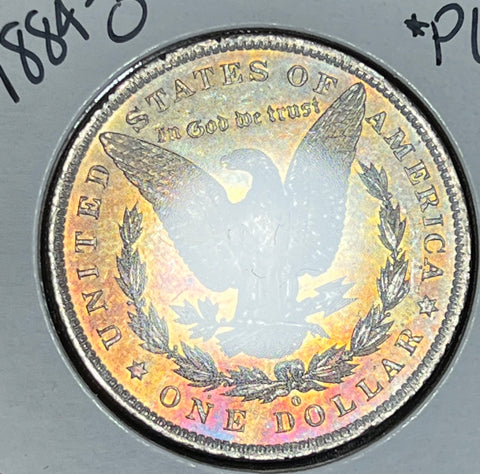 1884 O NEON GOLD/Rainbow DMPL TONED HIGH END TONER MORGAN **FREE SHIPPING** BUY it NOW!!