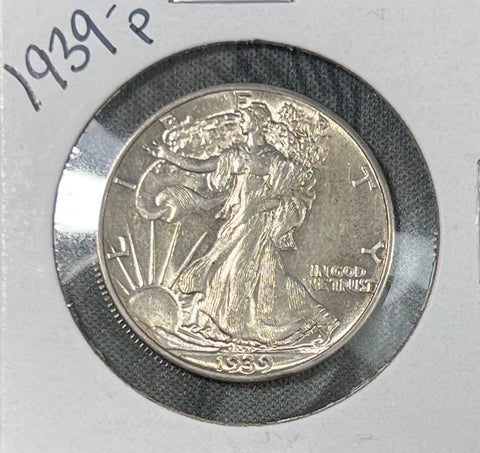 (1) 1939 P Walking LIberty Silver Half Dollar VERY CLEAN LOW MINTAGE KEY DATE!!**MS Grade** Free Shipping BID STARTS @ $105