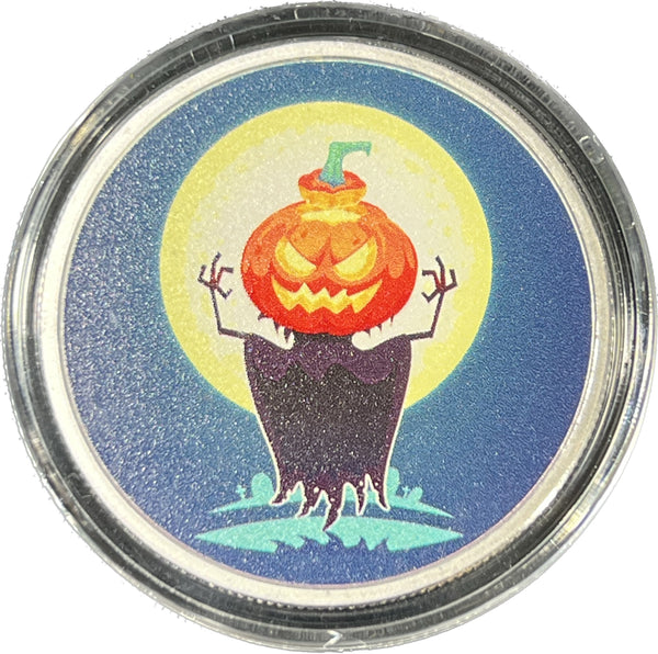 a-(2) 1 Oz Silver Halloween Coins Auction AUCTION AUCTION **Bidding Starts @ $75**