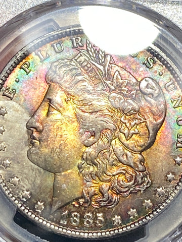 1885 O PCGS ms63 RAINBOW SUPER TONER *MID/HIGH-END TONING* **Free Shipping** CLICK HERE TO BUY IT NOW!!