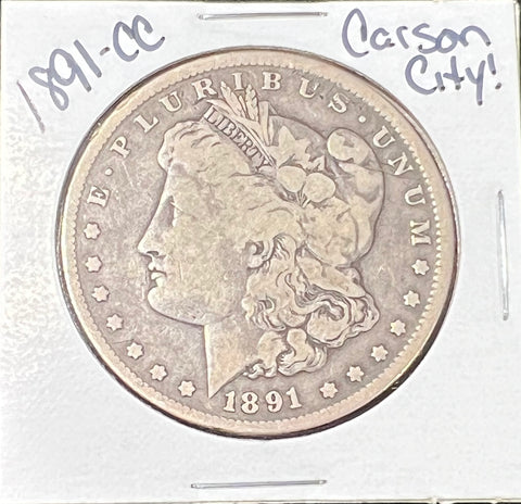 1891 "CC" Carson City Morgan Silver DOLLAR Circulated  BUY IT NOW!!! Click Full Details to BUY!!