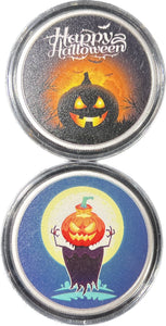 a-(2) 1 Oz Silver Halloween Coins Auction AUCTION AUCTION **Bidding Starts @ $75**
