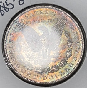 1885 O *PL* Rainbow REV SUPER CLEAN OBV TONER Morgan SIlver Dollar  **Free Shipping** BUY IT Now!!!