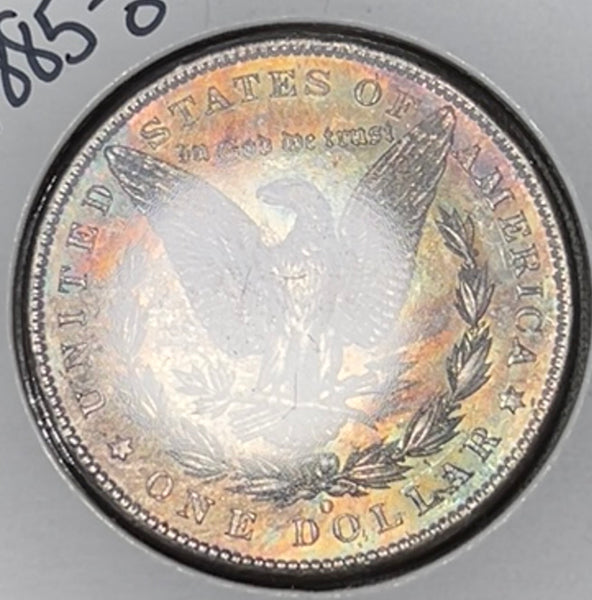 1885 O *PL* Rainbow REV SUPER CLEAN OBV TONER Morgan SIlver Dollar  **Free Shipping** BUY IT Now!!!