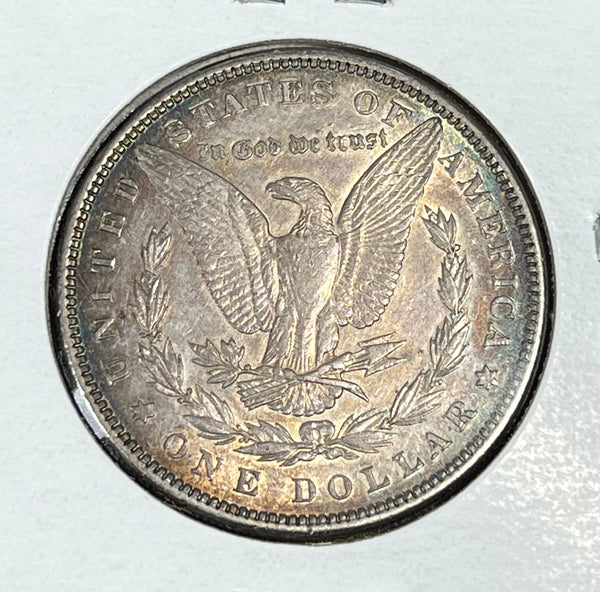 1884 P NEON ORANGE BLUE RIM OBV & NEON RAINBOW REVERSE Morgan Silver Dollar  **Free Shipping** BUY IT Now!!!