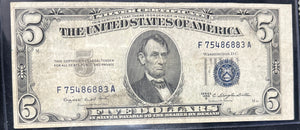 1953 B $5 'Silver Certificate' Federal Reserve Note  *F75486883A*