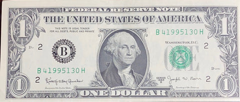 $1 1968b (New York) Barr Notes $1 Uncirculated Gem Bills VINTAGE