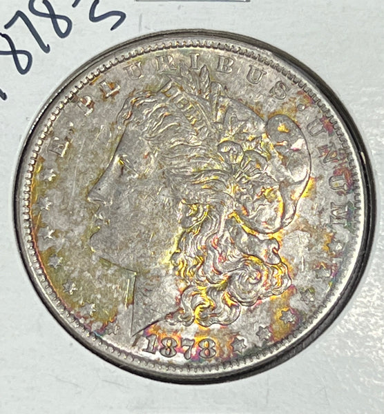 1878 S NEON RAINBOW OBV NEON IRIDESCENT TONER Morgan Silver Dollar  **FREE SHIPPING** CLICK HERE TO Buy!!