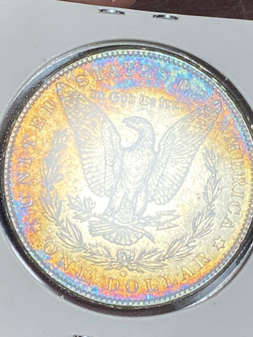 1904 O Blue/purple obverse gold/rainbow reverse Toned MS GRADE Morgan Silver DOLLAR **FREE SHIPPING**