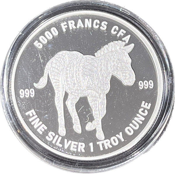 (2) 1 Oz 2022 Silver Coins **(1) 2022 Sumatran Elephant & (1) 2022 Mandola Zebra** AUCTION AUCTION AUCTION **FREE SHIPPING** {Bid starts @ $75}