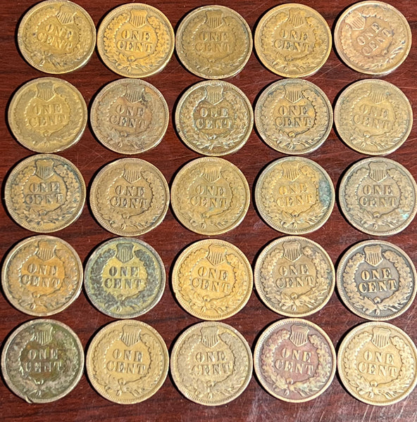 {Friday Evening Live}} 1 Roll of (25) INDIAN HEAD WHEAT PENNY'S RIP-N-SHIP!! VOL 100 READ ENTIRE DESCRIPTION BEFORE BUYING!!!  (15 Rolls Available @ 4pm Thursday for Fridays Evening Live Event at 7ish-pm)