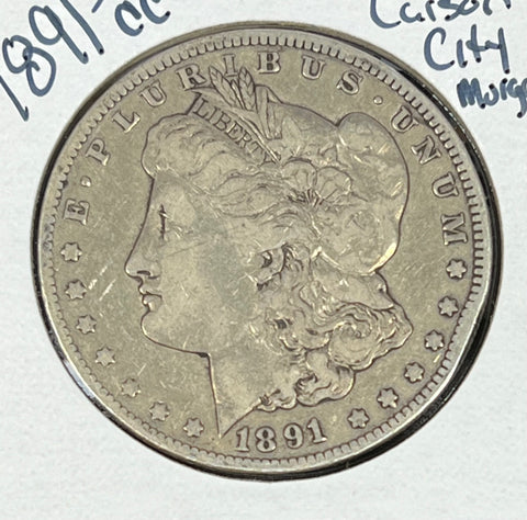 1891 CARSON CITY "CC" Morgan Silver Dollar GREAT CONDITION *ICONIC CARSON CITY* **FREE SHIPPING** BUY IT NOW!!!