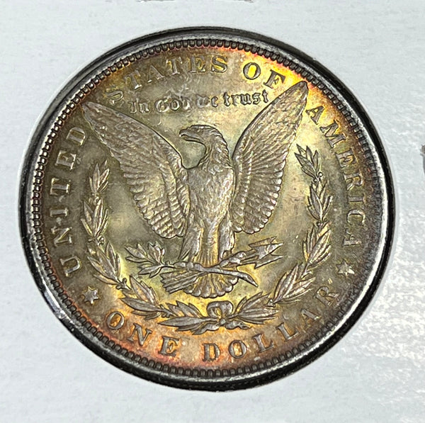 1889 P "Red Devil" SUPER RED NEON OBV & NEON RED/YELLOW CRISP REV TONER Morgan Silver Dollar  **Free Shipping** BUY IT Now!!!
