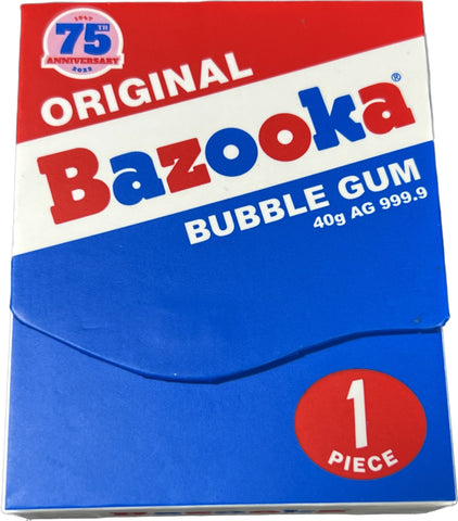 2022 75th Anniversary "Bazooka Bubble Gum" 1-of-a-kind Silver Pack  *Free Shipping* ^^ BID Starts @ $120^^ Ends @ 11pm Tonight!!