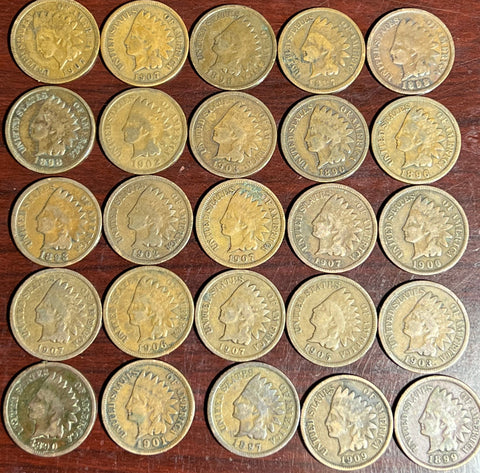 {{Friday AFTERNOON LIVE}} 1 Roll of (25) INDIAN HEAD WHEAT PENNY'S RIP-N-SHIP!! VOL 99 READ ENTIRE DESCRIPTION BEFORE BUYING!!! **10 ROLLS GO LIVE @ 4pm Thursday for Fridays LIVE @ 1pm!!!!!!**