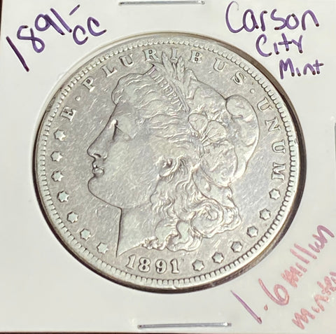 1891 "CC" Carson City Morgan Silver DOLLAR Circulated but IN INCREDIBLE CONDITION!! BUY IT NOW!!!