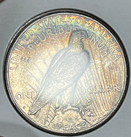 1923 S RAINBOW TONED Peace Dollar  **AUCTION** **FREE SHIPPING** CLICK MORE DETAILS TO BID!!!