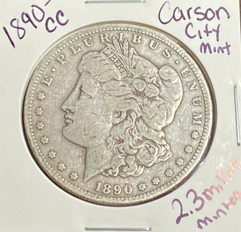 1890 CARSON CITY "CC" Morgan Silver Dollar CIRCULATED in AMAZING CONDITION!! CLICK FULL DETAILS TO BID!!!