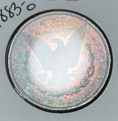 1883 O NEON CHERRY REVERSE & CRISP BRIGHT WHITE 'CRESCENT' on OBV MS CONDITION TONED MORGAN!!  **FREE SHIPPING** CLICK HERE TO Buy!!
