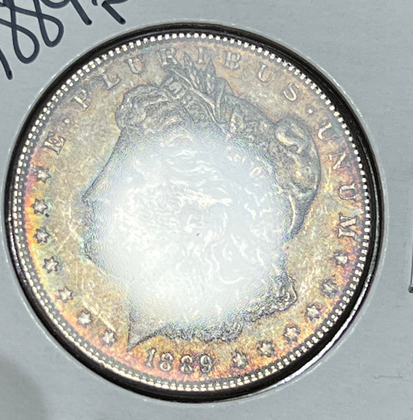 1889 P "Red Devil" SUPER RED NEON OBV & NEON RED/YELLOW CRISP REV TONER Morgan Silver Dollar  **Free Shipping** BUY IT Now!!!