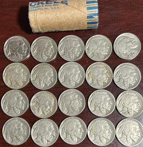 **Wednesday EVENING Rolls** 1 Roll of (20) BUFFALO NICKELS RIP-N-SHIP!! VOL 110  READ ENTIRE DESCRIPTION BEFORE BUYING!!!  **20 Rolls Available @ 4pm on Tuesday for Wednesdays Evening's Live Event at 7pm-ish**