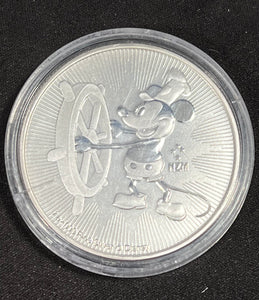 2017 NIUE 2 Dollar SteamBoat Willie Mickey 1 Oz .999 Silver COLLECTIBLE COIN *RARE* **Free Shipping** CLICK FULL DETAILS TO BID!! Bid Starts @ $70!!