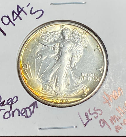 (1) 1944 S TONED **MS GRADE** Walking Liberty Half DOLLAR!! ** FREE SHIPPING**