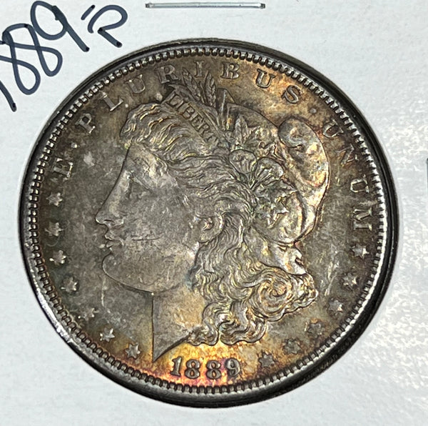 1889 P "Red Devil" SUPER RED NEON OBV & NEON RED/YELLOW CRISP REV TONER Morgan Silver Dollar  **Free Shipping** BUY IT Now!!!