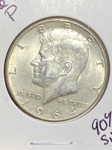 1964 90% SILVER Half Dollar Circulated but in Great Condition