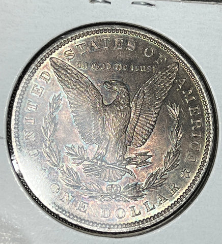 1888 P Rainbow Crisp Obverse Neon Red/Purple Rev Toner Morgan  **FREE SHIPPING** BUY it NOW